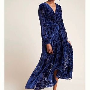 Anthropologie Daniella Velvet Maxi Dress